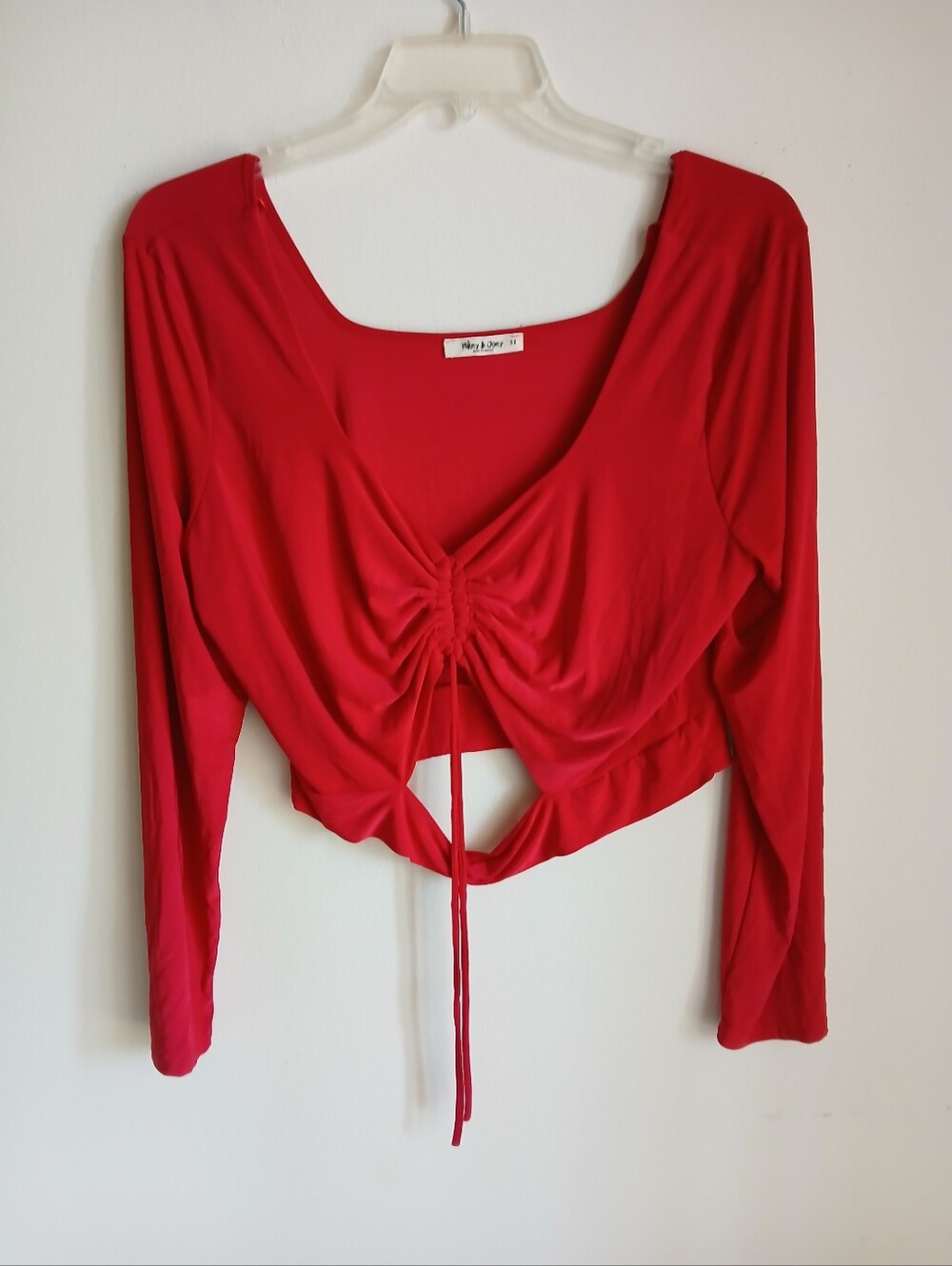 Mikey & Joey Red Crop Size 3X Top